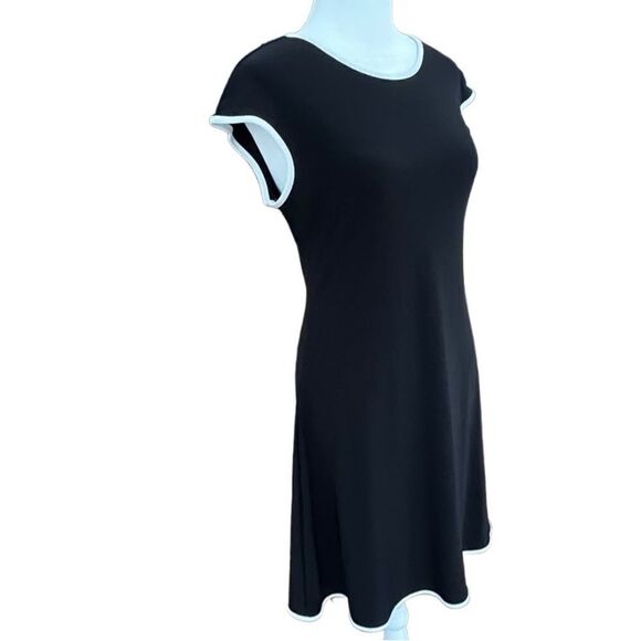 Annalee+ Hope black with white trim fit and flare style dress size S. - Picture 5 of 6